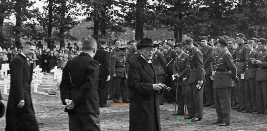 Colonel Stott at the Arnhem Commemorations,&nbsp;1945