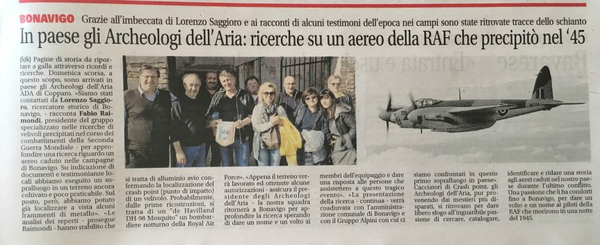 Mosquito Crew, Buried in Italy – Request for&nbsp;Information